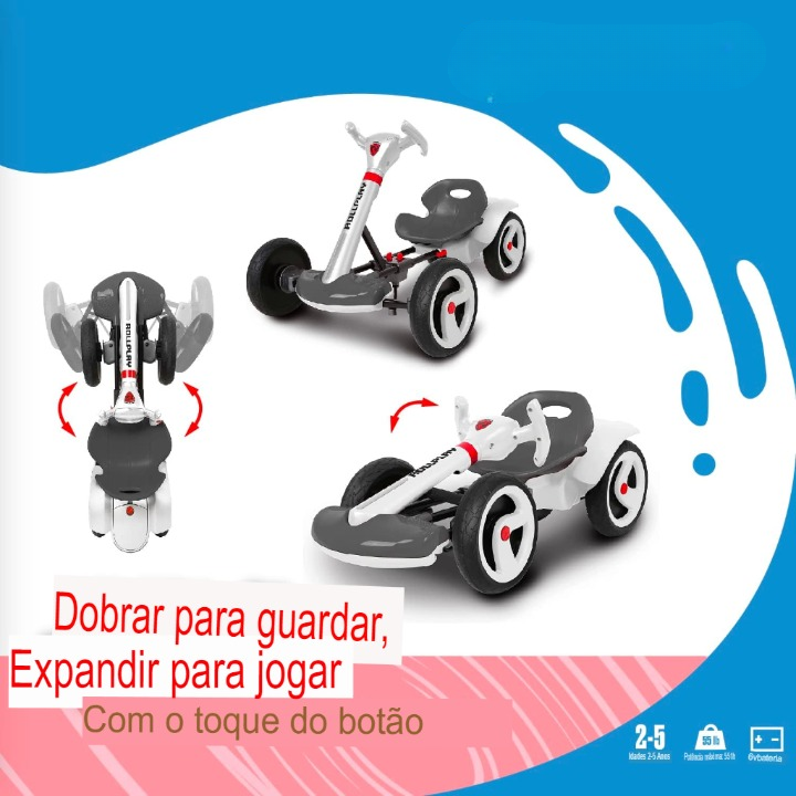 Mini Kart elétrico infantil [BATERIA RESERVA GRATIS]