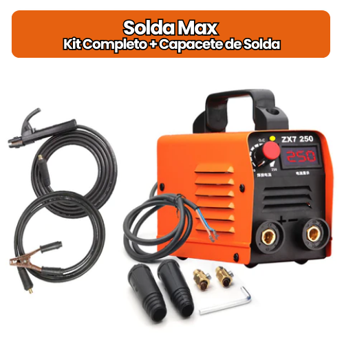 Solda Kit Completo + Capacete de Solda - Para qualquer superfície