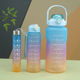 KIT 3 Garrafas Degradê, 250ml, 750ml e 2000ml - SqueezeSport®