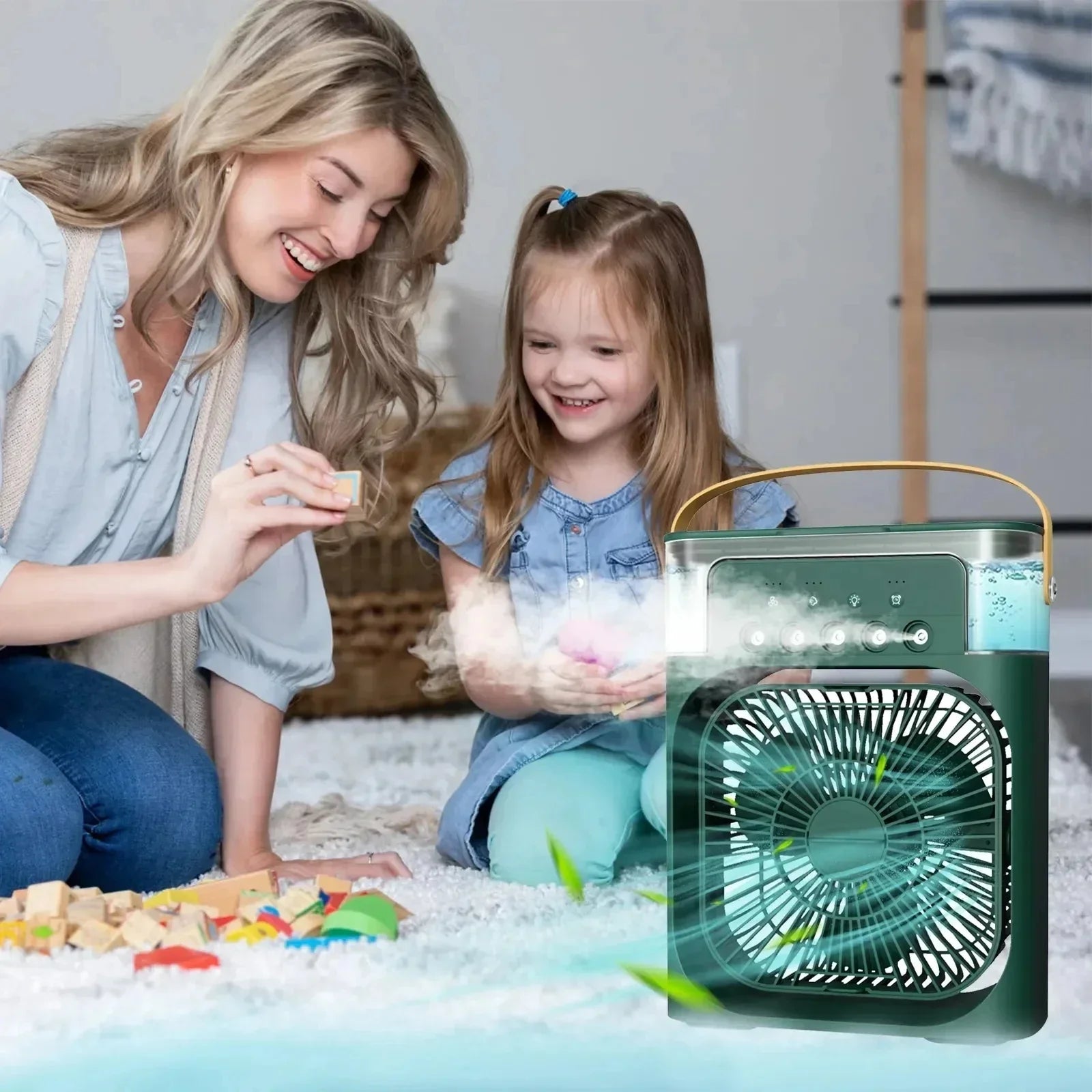 Ventilador Portátil com Umidificador de Ar - AquaVentCooler®