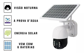 SunVision™ - Câmera de Segurança Autossustentável com Visão Noturna