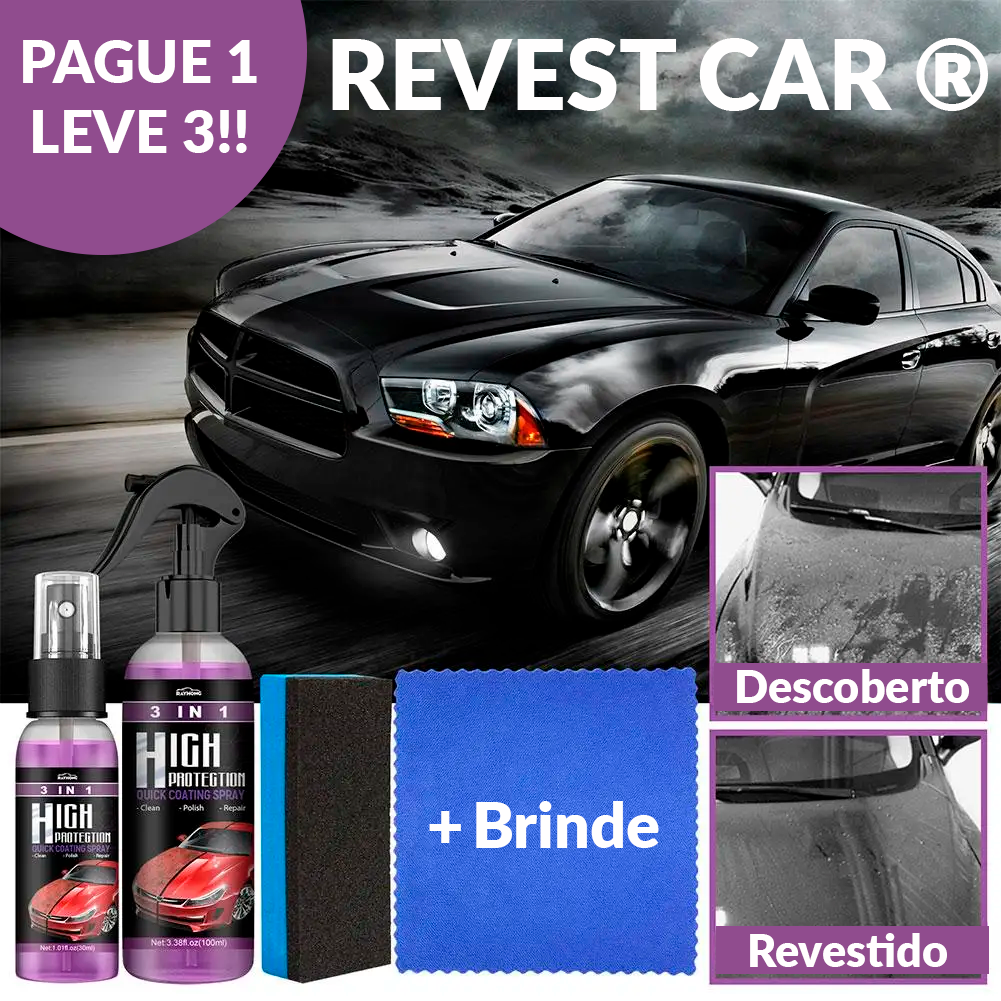 Revest Car® - Revestimento em spray 3 em 1 Alta Proteção [Promoção]